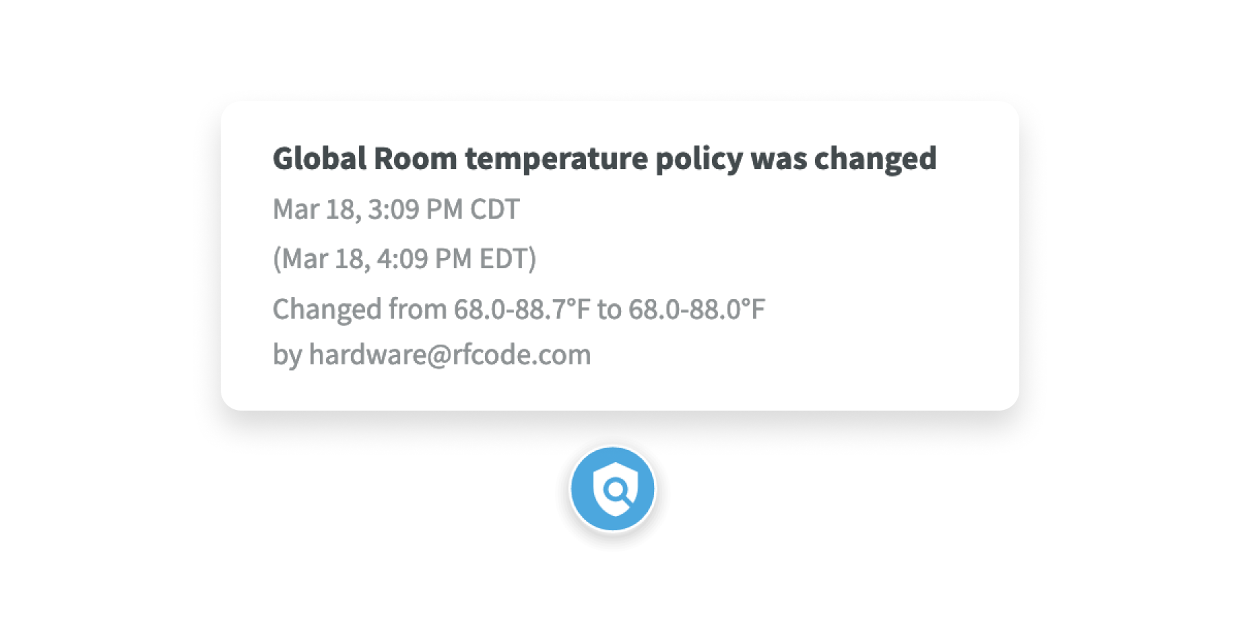 Policy change auditing